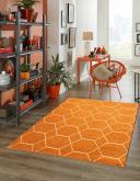 Trellis Frieze 275cm x 365cm Orange Abstract, Geometric Large Area Rug