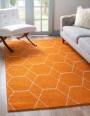 Trellis Frieze 275cm x 365cm Orange Abstract, Geometric Large Area Rug