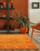 Trellis Frieze 275cm x 365cm Orange Abstract, Geometric Large Area Rug