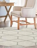 Trellis Frieze 305cm x 305cm Round Ivory Area Rug