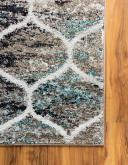 Trellis Frieze 305cm x 305cm Square Blue Multi Blue Abstract, Geometric Area Rug