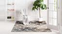 Trellis Frieze 305cm x 305cm Square Blue Multi Blue Abstract, Geometric Area Rug