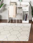 Trellis Frieze 366cm x 366cm Square Ivory Area Rug