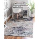 Trellis Frieze 62cm x 95cm Blue Multi Blue Geometric Accent Rug
