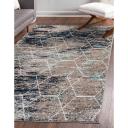 Trellis Frieze 62cm x 95cm Blue Multi Blue Geometric Accent Rug