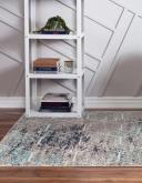 Trellis Frieze 62cm x 95cm Blue Multi Blue Geometric Accent Rug