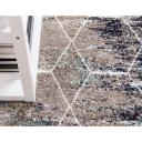Trellis Frieze 62cm x 95cm Blue Multi Blue Geometric Accent Rug