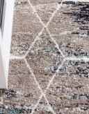 Trellis Frieze 62cm x 95cm Blue Multi Blue Geometric Accent Rug