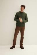 Trenery Cable Knit Crew Pullover in Dark Green XL Dark Green AU501687