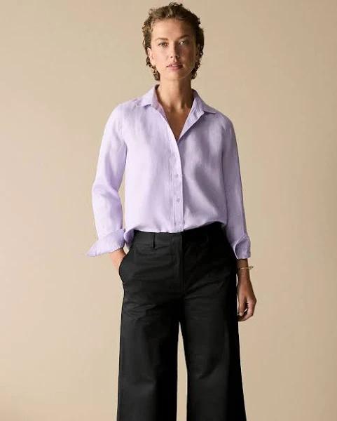 Trenery Classic Linen Shirt in Lilac 14 Lilac AU582004