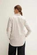 Trenery Cotton Modal Stripe Longline Shirt in Camel XX-Small Camel AU523032
