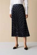 Trenery Geo Chain Pleated Midi Skirt in Night Sky 10 Night Sky AU581926