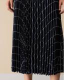 Trenery Geo Chain Pleated Midi Skirt in Night Sky 10 Night Sky AU581926