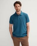 Trenery Cotton Pique Marle Polo in Dark Teal XXXL Dark Teal AU499691