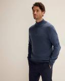 Trenery Men Merino Half Zip Blue 2XL 100% Extrafine Merino Wool