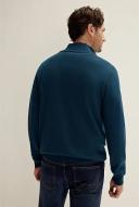 Trenery Men Merino Half Zip Dark Teal 2XL 100% Extrafine Merino Wool