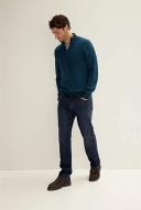 Trenery Men Merino Half Zip Dark Teal 2XL 100% Extrafine Merino Wool
