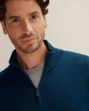 Trenery Men Merino Half Zip Dark Teal 2XL 100% Extrafine Merino Wool