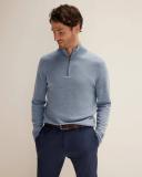Trenery Merino Half Zip in Chambray Blue Large Chambray Blue AU501275