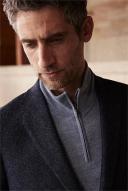 Trenery Merino Half Zip in Chambray Blue Medium Chambray Blue AU501273