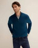Trenery Merino Half Zip in Dark Teal Large Dark Teal AU501288