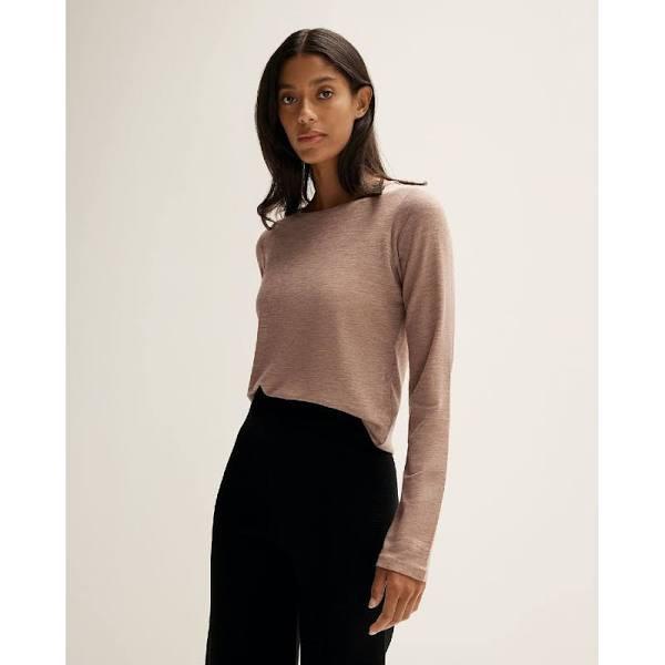 Trenery Merino Marle Long Sleeve T-Shirt in Taupe XX-Large Taupe AU522967