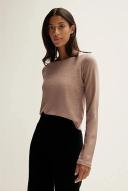 Trenery Merino Marle Long Sleeve T-Shirt in Taupe XX-Small Taupe AU522966