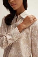 Trenery Silk Paisley Double Cuff Detail Shirt in Honey Large Honey AU523082
