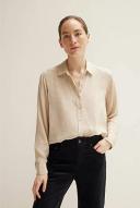 Trenery Silk Puppytooth Shirt in Oatmeal XXS Oatmeal AU516024