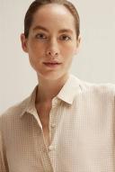 Trenery Silk Puppytooth Shirt in Oatmeal XXS Oatmeal AU516024