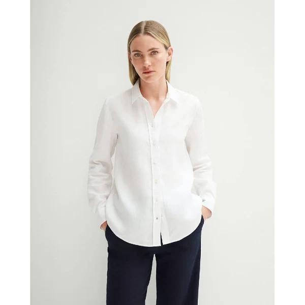 Trenery Linen Classic Shirt in White XXS White AU515442