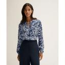 Trenery Women Paisley Placket Detail Blouse Navy Large Viscose