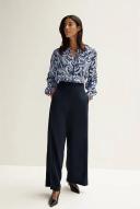 Trenery Women Paisley Placket Detail Blouse Navy Large Viscose