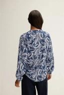 Trenery Women Paisley Placket Detail Blouse Navy Large Viscose