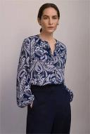 Trenery Women Paisley Placket Detail Blouse Navy Medium Viscose