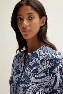 Trenery Women Paisley Placket Detail Blouse Navy Medium Viscose