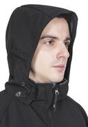 Trespass Mens Accelerator II Waterproof Breathable Softshell Jacket Black / Carbon M