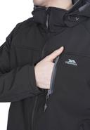 Trespass Mens Accelerator II Waterproof Breathable Softshell Jacket Black / Carbon M