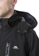 Trespass Mens Accelerator II Waterproof Breathable Softshell Jacket Black / Carbon M