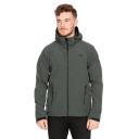 Trespass Mens RAFI Waterproof Softshell Jacket Dark Grey Marl/Blue Zip XS