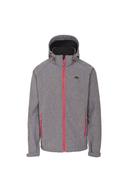 Trespass Mens RAFI Waterproof Softshell Jacket Dark Grey Marl M