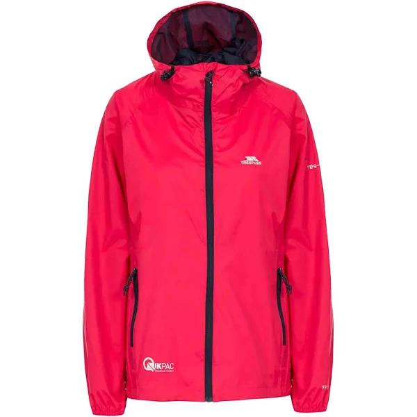 Trespass Womens/Ladies Qikpac Waterproof Packaway Shell Jacket Raspberry M