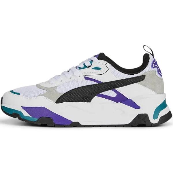 Trinity Men's Sneakers in White/Black/Team Violet, Size 5 by Puma