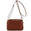 Triple Zip Small Crossbody Bag