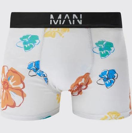 Tropical Flower Print Boxers