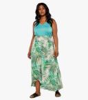Tropical Leaf Wrap Skirt
