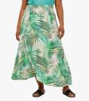 Tropical Leaf Wrap Skirt