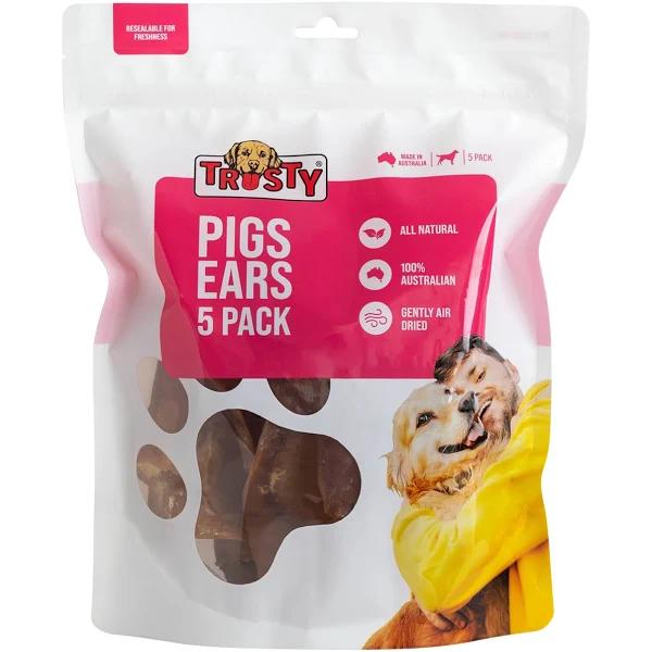 Trusty Pig Ears Dog Treat - 5 Pack