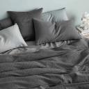 Tully Cotton Waffle | Charcoal Pillowcases | Standard Size | Set of 2 | Sheet Society