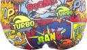 Turbo Men's Comic Boom Water Polo Brief - Red Large | Size Large - Swimoutlet.com